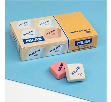 Milan Goma suave de caucho sintético tipo "miga de pan" cuadrada. Caja 30 unidades.
