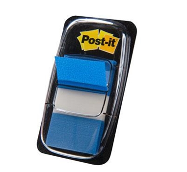POST-IT INDEX 680 DISPENSADOR 1X50 AZUL -12U-