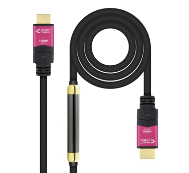 Nanocable - Cable HDMI V2.0 4K@60Hz 18 Gbps con repetidor A/M-A/M - Negro - 30m