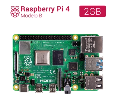 Raspberry Pi 4 modelo B - Broadcom BCM2711 Quad core Cortex-A72 - 2GB - Wifi - Bluetooth - Gigabit Ethernet - 2 x USB 3.0 - 2 x USB 2.0 - GPIO 40-pin - 2 x micro HDMI - DSI - CSI - MicroSD - PoE