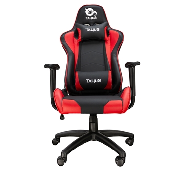Talius - Silla Gecko Gaming - Negra/roja - brazos fijos - butterfly - base nylon - ruedas nylon