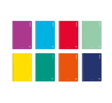 PACSA CUADERNO BASIC 80 HOJAS 4X4 TAPAS CARTÓN FOLIO 60GR COLORES SURTIDO -10U-