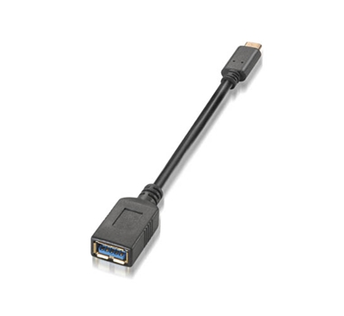 Nanocable - Cable USB 3.1 3A USB-C/M-A/F 15cm Negro
