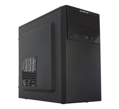Caja microATX Unykach Aero C20 - FA 500w - 2 x USB 3.0, Audio y Microfono frontal - Color Negro - 420x235x440 mm