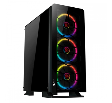 Talius - Caja Gargola LED RGB - Inc 3 Ventiladores RGB - NO GRABADORA - 2xUSB 2.0 - 1x USB 3.0 - Audio - 2x3.5"+2x2.5" - Cristal templado