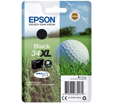 EPSON cartucho 34XL negro WF3720 WF3725 DURABrite Ultra ink 16.3ml