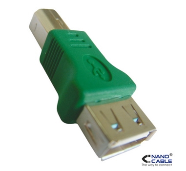 Nanocable - Adaptador USB 2.0 - conexión USB-A/H a B/M