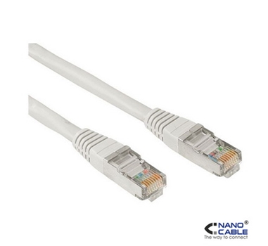 Nanocable - Cable de red latiguillo UTP CAT.5e de 0,5m - color GRIS