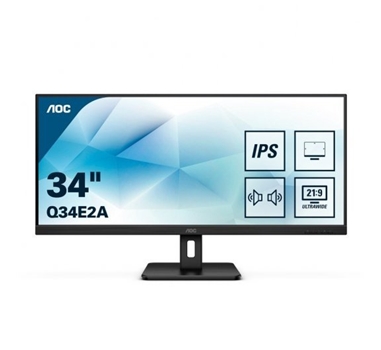Monitor Ultrapanormico AOC Q34E2A 34/ WFHD/ Multimedia/ Negro