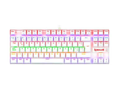 Redragon - KUMARA Teclado Mecánico Gaming Red Switch RGB Español Blanco
