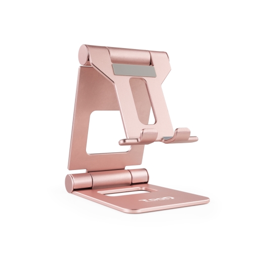 TooQ - Soporte de sobremesa ajustable para teléfono / tablet hasta 10” - Rosa Velvet