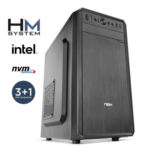 HM System Corus C8+ - Minitorre MT - 12ª gen - Intel Core i7 12700 - 16GB DDR4 - 500GB SSD M.2 NVMe - USB 3.0 - 4 años garantía - 30 días DOA