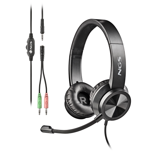 NGS - Auriculares NGS MSX 11 Pro - con Microfono - Jack 3.5 - Negros