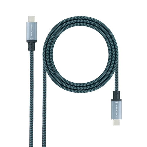 CABLE USB 3.1 GEN2 5A USB-C/M-USB-C/M NEG/GR 0.5 M