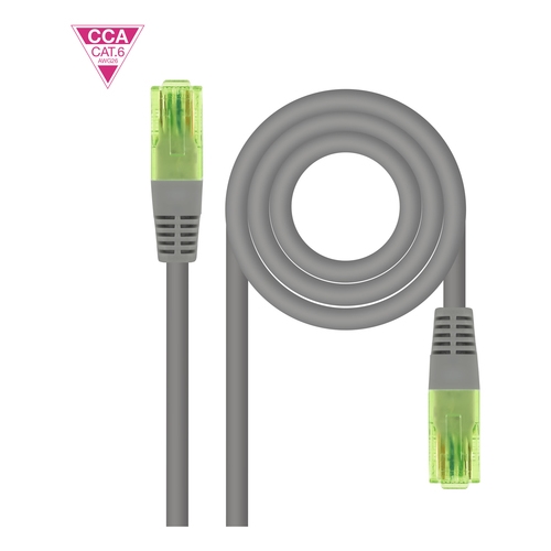 CABLE RED LATIGUILLO CAT.6 UTP AWG26 CCA, 1 M