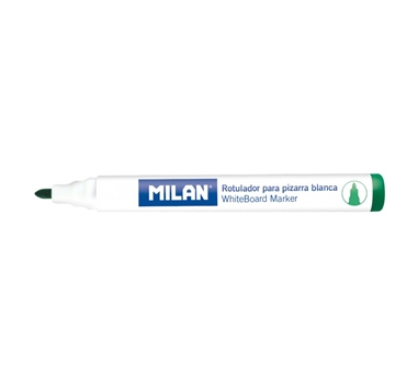 [115969] Milan Rotuladores para pizarra blanca, color verde. Borrable en seco.Punta redonda 4,7 mm. Cajas de 12 unidades