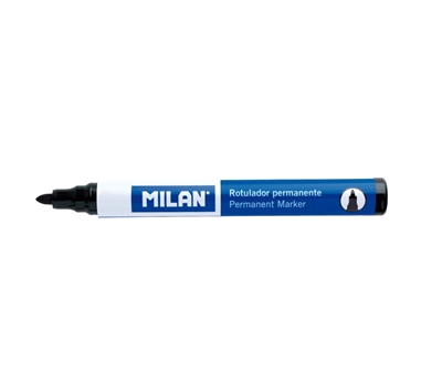 [115967] Milan Rotuladores permanentes color negro.Punta redonda 4 mm. Cajas de 12 unidades.