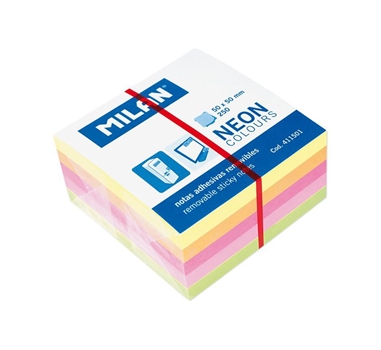 [114729] MILAN BLOC NOTAS ADHESIVAS 250 HOJAS 50X50 COLORES NEÓN