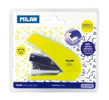 [114420] MILAN GRAPADORA COMPACTA ENERGY SAVING BLISTER AMARILLO