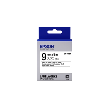 [113935] Epson Cinta mecanográfico Negro sobre blanco C53S653003 (LK-3WBN)