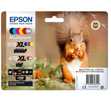 [113885] Epson Multipack  negro / cian / magenta / amarillo / Rojo / Gris C13T379D4010 (378XL / 478XL)