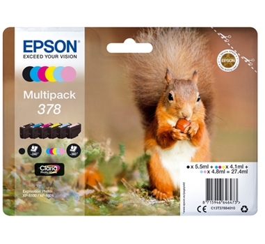 [113884] Epson Multipack negro / cian / magenta / amarillo / Cian (claro) / Magenta (claro) C13T37884010 (378)