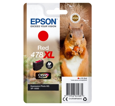 [113873] Epson Cartucho de tinta rojo 10.2ml C13T04F54010 (478XL)