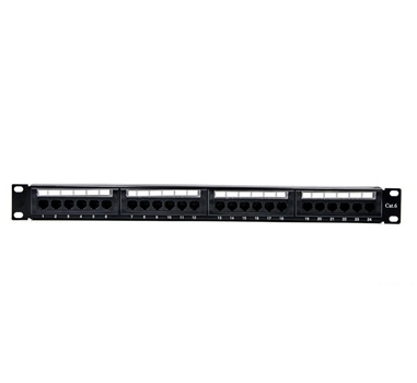 [113830] Phasak - Panel de parcheo 19" CAt.6 UTP RJ45 Dual 1U