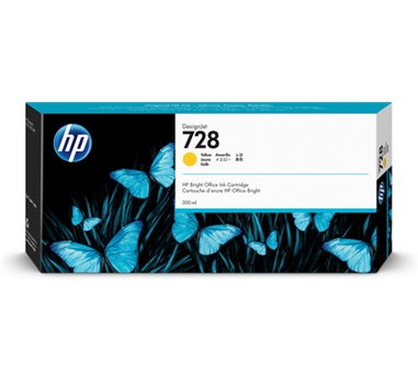 [113745] HP Cartucho de tinta amarillo 300 ml F9K15A (728)