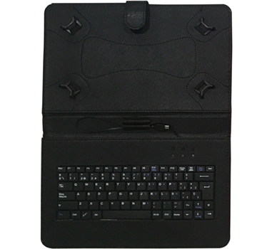 [117989] Talius - Funda para tablet 10.1" con teclado - USB Tipo-C y micro USB - Negro