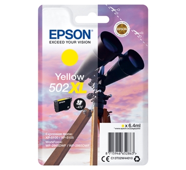 [113220] EPSON SINGLEPACK AMARILLO 502XL INK XP-5100, XP-5105, WF-2860DWF, WF-2865DWF