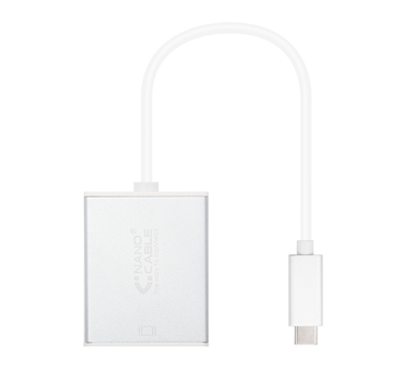 [113038] Nanocable - Conversor USB-C/M a VGA/H - 10cm - Color Plata