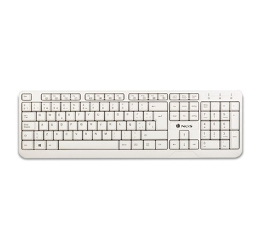 [112905] NGS - Teclado Spike - 105 Teclas - Multimedia - Membrana - Color Blanco