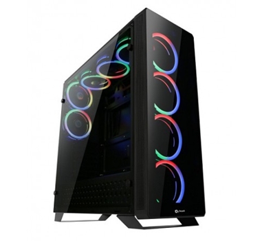 [112447] Talius - Caja Leviathan RGB - ATX - 4 Ventiladores RGB - 2xUSB 2.0 - 2xUSB 3.0 - NO GRABADORA - Cristal templado