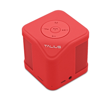 [112442] Talius - Altavoz Cube - 3W - FM/SD/Bluetooth - Rojo