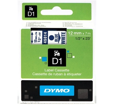 [112232] DYMO CINTA MECANOGRAFICO AZUL SOBRE BLANCO 12 MM X 7 M