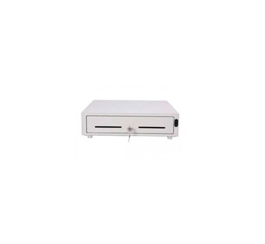 [112170] Cajón portamonedas 410 HQ-W - 41x41 - Automático - 4 departamentos billetes y 8 para monedas - 2 ranuras frontales - Blanco