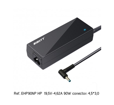 [111898] Eightt - Cargador Específico Compatible con HP 19,5V-4,62A 90W 4,5*3,0  