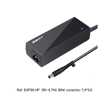 [111897] Eightt - Cargador Específico Compatible con HP 19V-4,74A 90W 7,4*5,0  