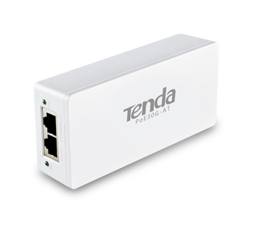 [111814] Tenda - Inyector PoE POE30G-AT - RJ45 Gigabit 10/100/1000 - Hasta 30W - 100m