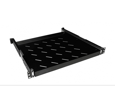 [111729] Bandeja 1U telescópica para rack de suelo Phasak - Color negro - Compatible con todos los modelos 600x1000 y 800x1000