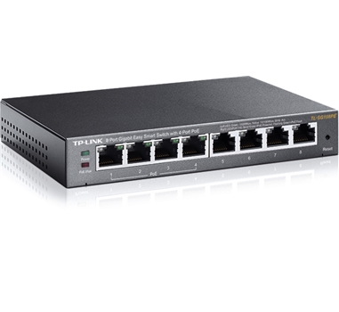 [110964] TP-Link - Switch TL-SG108PE - 8 Puertos Gigabit 10/100/1000 - 4 puertos POE 802.03af Max 55W - Gestionable EasySmart - Carcasa Metalica