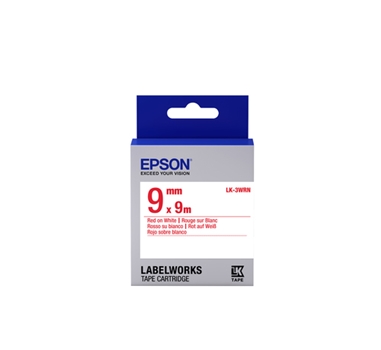 [110908] EPSON CINTA ESTANDAR -LK-3WRN ESTANDAR ROJA/BLANCA 9/9