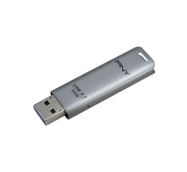 [115569] PNY USB Elite Steel 3.1 64GB / Lectura 80 Mb/s - Carcasa metálica