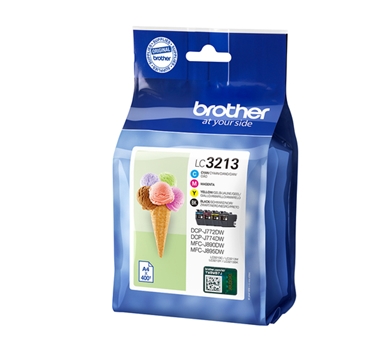 [110323] BROTHER PACK 4 CARTUCHOS BK/C/M/Y LC3213VAL