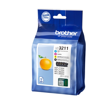 [110318] BROTHER PACK 4 CARTUCHOS BK/C/M/Y LC3211VAL