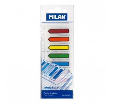 [114735] MILAN MARCADORES DE PAGINA FLECHA 8 COLORES -120 MARCADORES-