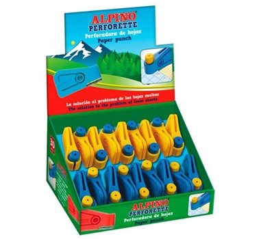 [114573] ALPINO TALADRADO PERFORETTE 1 AGUJERO COLORES EXPOSITOR -30U-