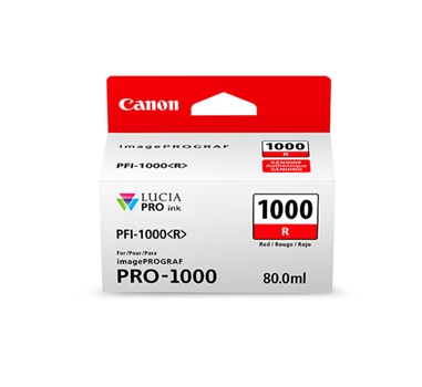 [108741] Canon Cartucho Rojo PFI-1000R iPF PRO1000 80ML.