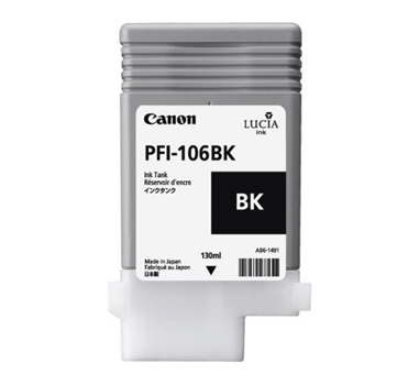 [107430] CANON CARTUCHO NEGRO PFI106BK  IPF6300/6350/6400/6450 130ml